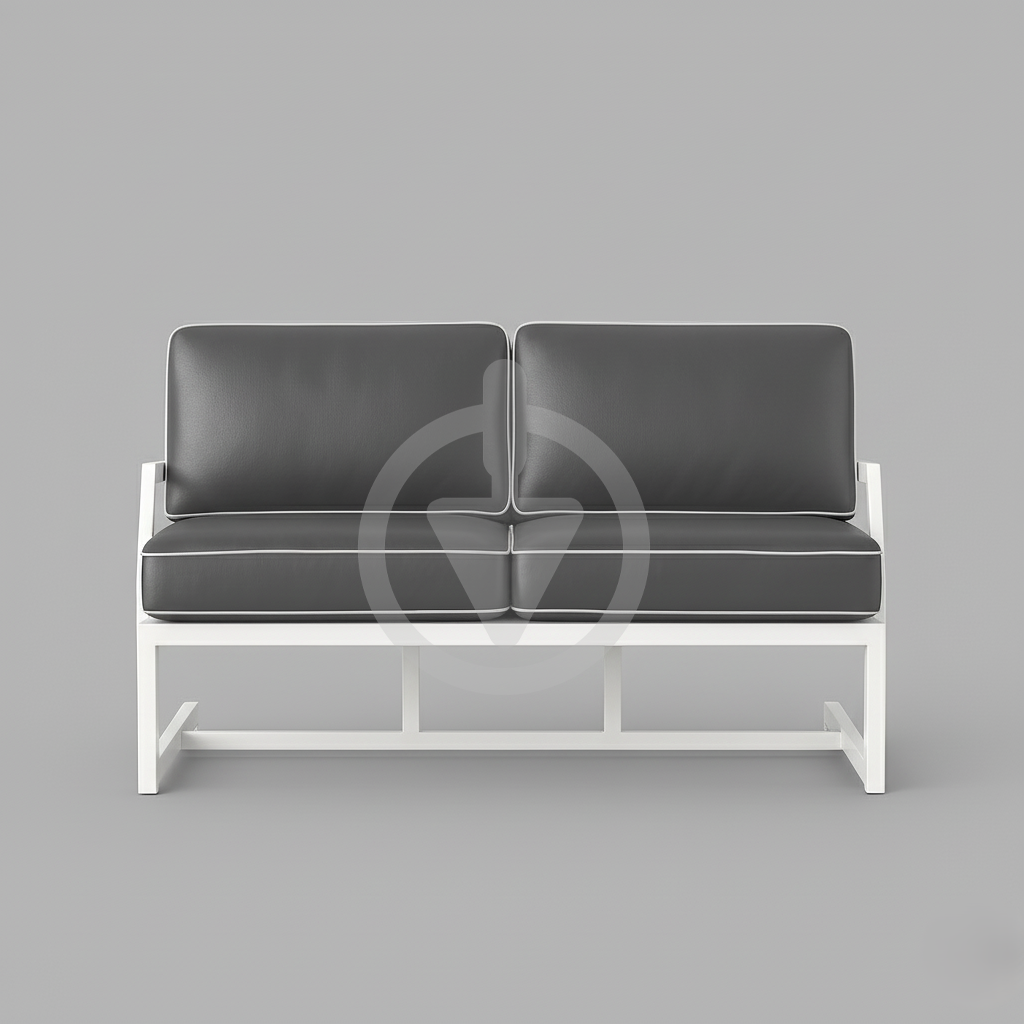 Диван металевий AVVS tech Атлас вуличний лофт екошкіра з підлокотниками 126 см Сірий/Білий (30222760) - фото 2 Диван металевий AVVS tech Атлас вуличний лофт екошкіра з підлокотниками 126 см Сірий/Білий (30222760) - фото 2