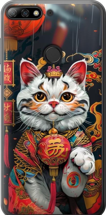 Чехол на Huawei Y7 Prime 2018 China Cat v2 (6135u-1509-42517)