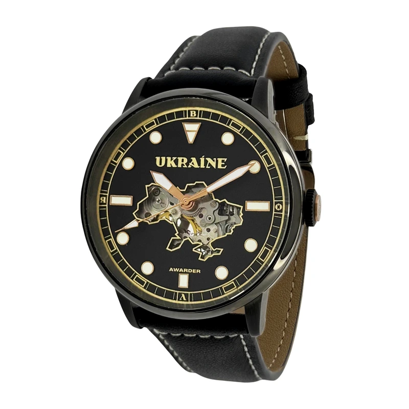 Наручний годинник Awarder 044 Automatic Ukraine All Black