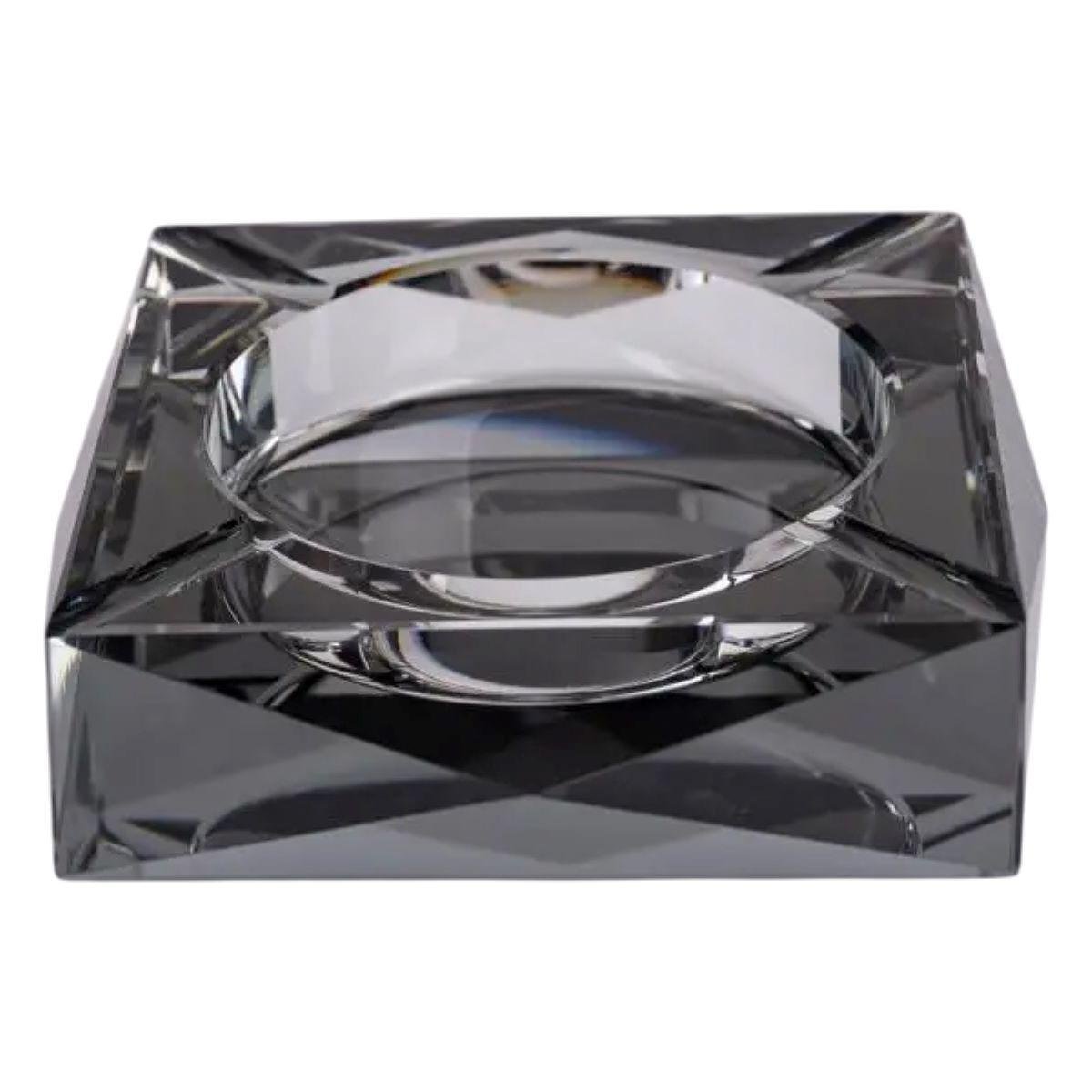 Попільничка скляна квадратна для сигарет HP-4-131 13х13х4 см Сірий (A-034136)