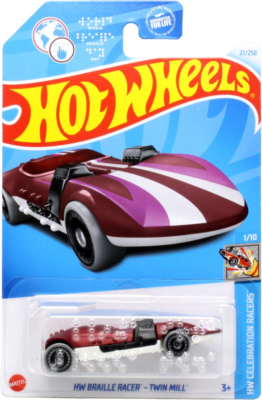 Игрушечная машинка Hot Wheels HW Braille Racer Twin Mill 2024 Celebration Racers №27 (HRY95)
