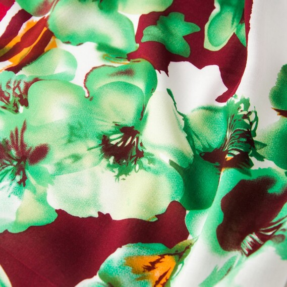 Ткань штапель IDEIA Цветы 3 1,4 м Зеленый/Цветочный (2200004039343)