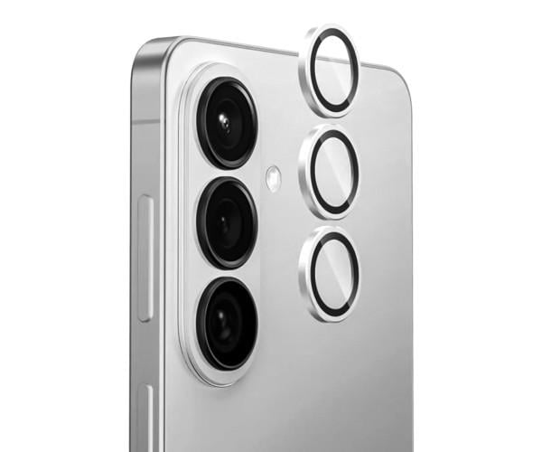 Захисне скло з рамкою CD Pattern на задню камеру для Samsung Galaxy S26+ 5G Сірий