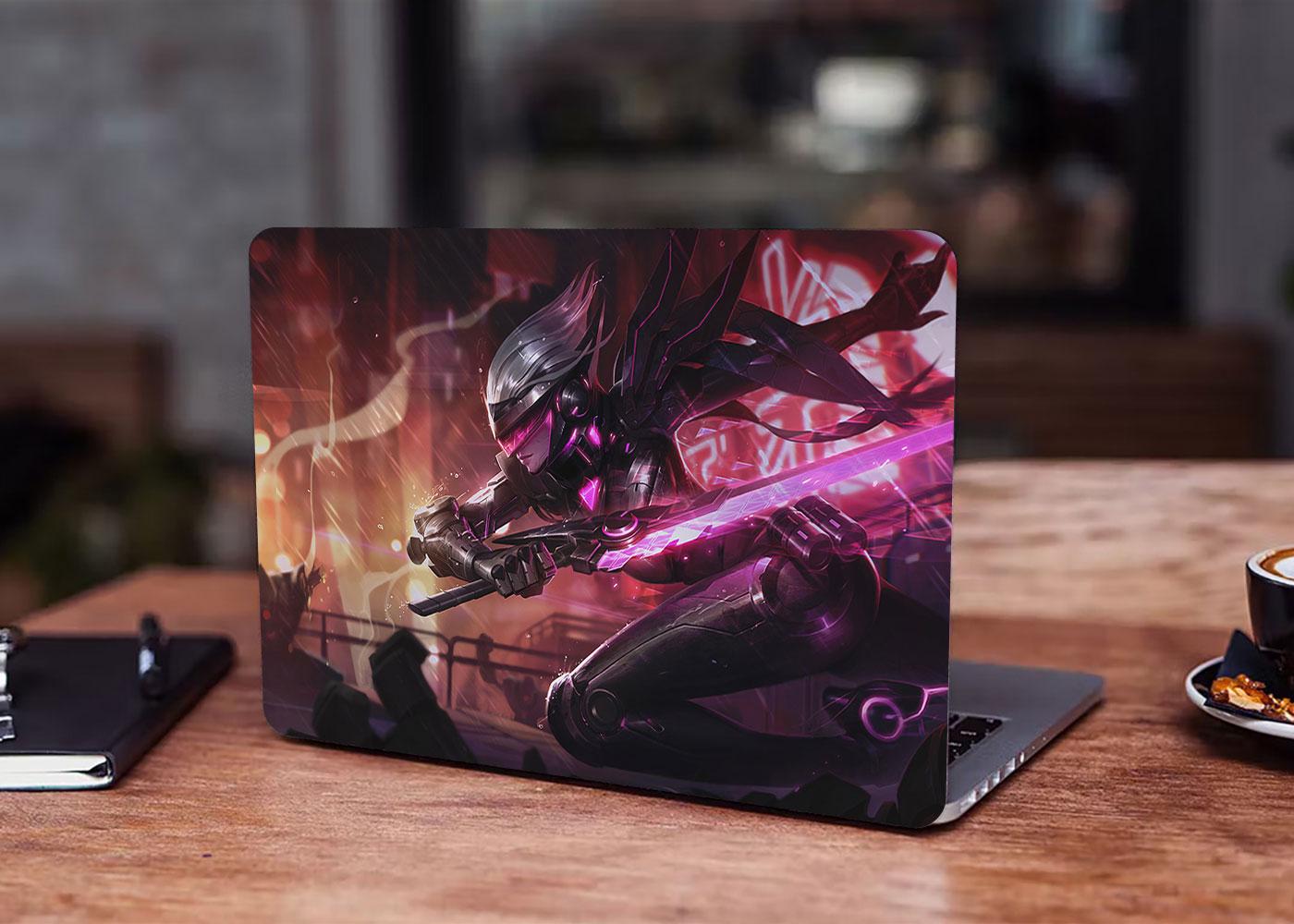 Декоративная наклейка на ноутбук 17,3" League Of Legends Project Fiora 400х260 мм (100690_17)