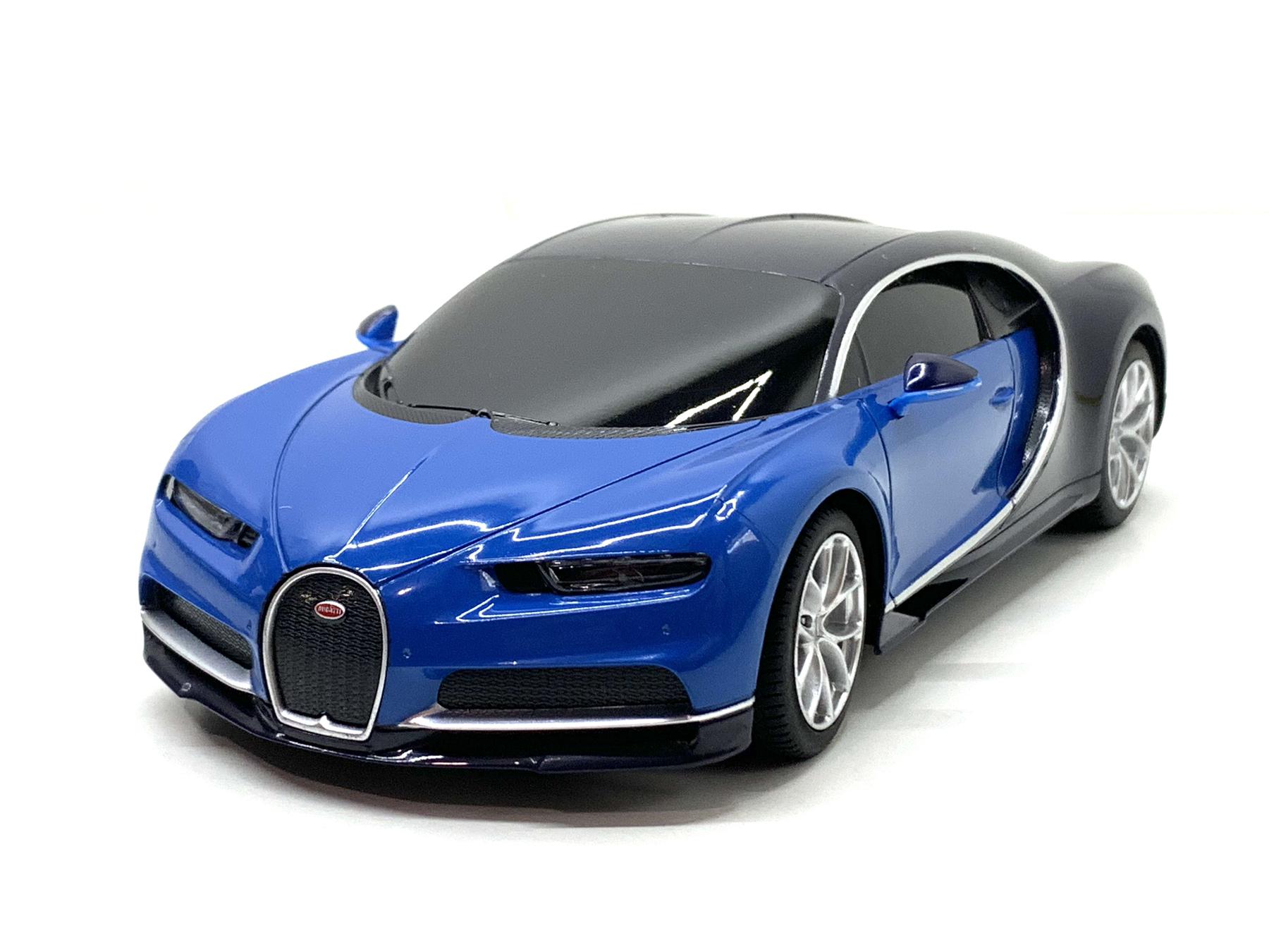 Машина на радиоуправлении Rastar Bugatti масштаб 1:24 Черно-синий (76100) - фото 2