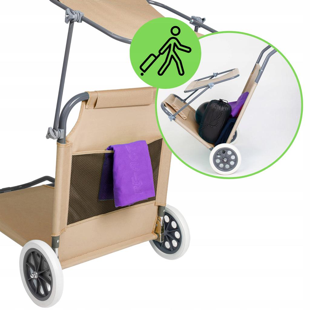 Лежак трансформер с козырьком пляжный/садовой до 120 кг Бежевый (LT2) - фото 7 Лежак трансформер с козырьком пляжный/садовой до 120 кг Бежевый (LT2) - фото 7