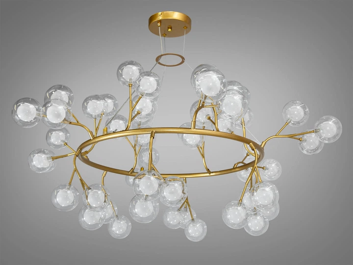 Люстра підвісна Diasha 54 лампи Золотий/Сатин (Y889-54B GD)