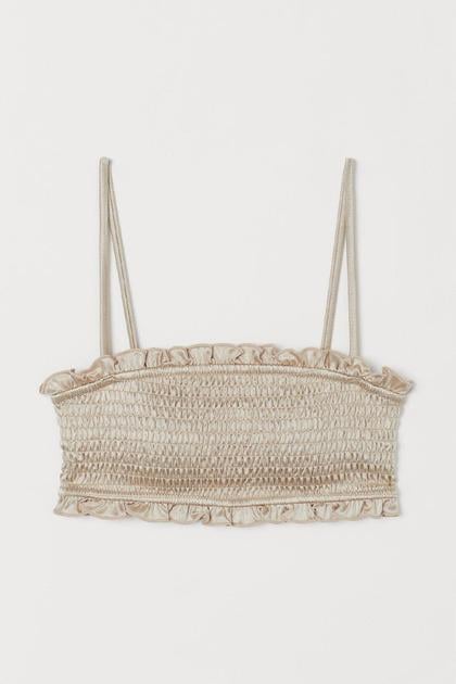 Купальный топ H&M 941040 р. 34 Светло-бежевый