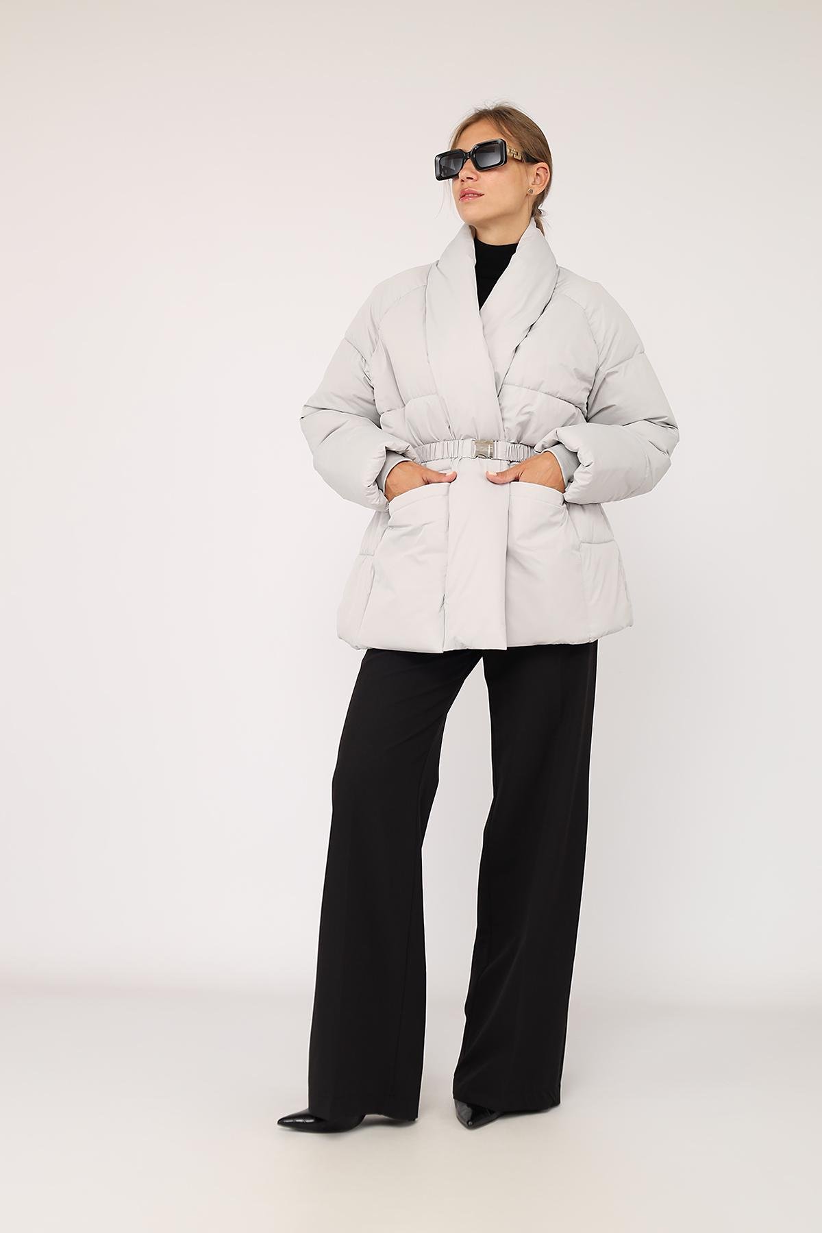 Куртка женская ЦБ-00278213 р. 50 Серый (28422306)