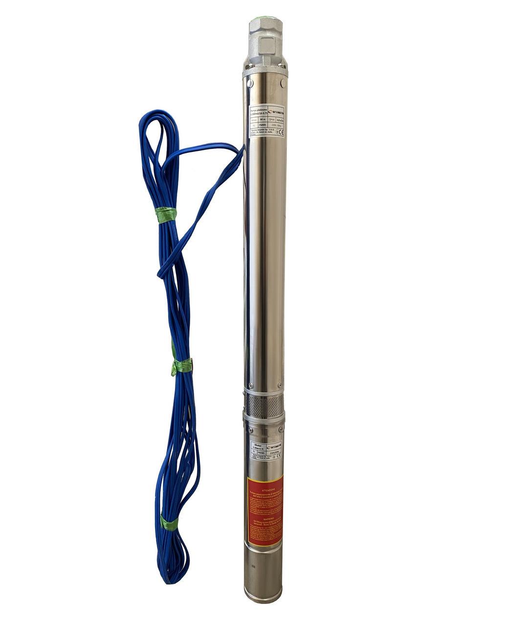 Насос свердловинний з підвищеною стійкістю до піску  PM 3,5SDm3/16 0,75 кВт100 м кабель 15 м (000019676)
