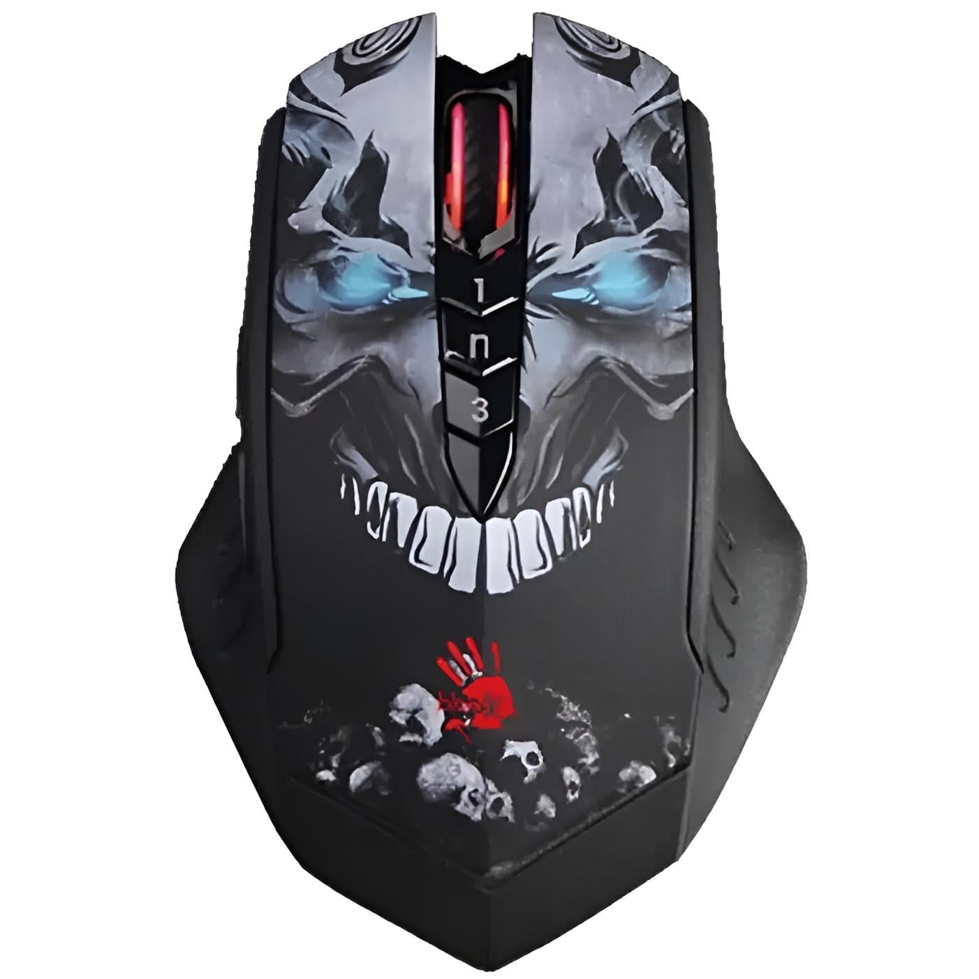 Компьютерная мышка беспроводная игровая BLOODY R80 Plus Skull 2,4 ГГц Black (R80 Plus BLOODY Skull)
