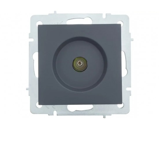 Розетка телевізійна Lezard Vesna прохідна Шефілд Грей (26657839)