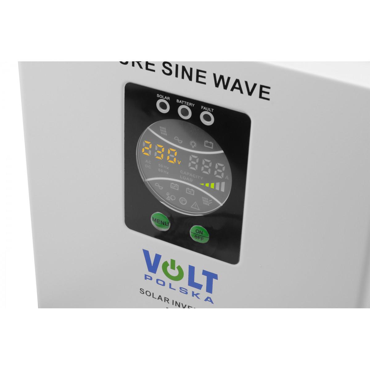 Солнечный инвертор преобразователь Volt Polska Sinus Pro 800S 12/230 V 500/800 W + 30A MPPT (9372137) - фото 2