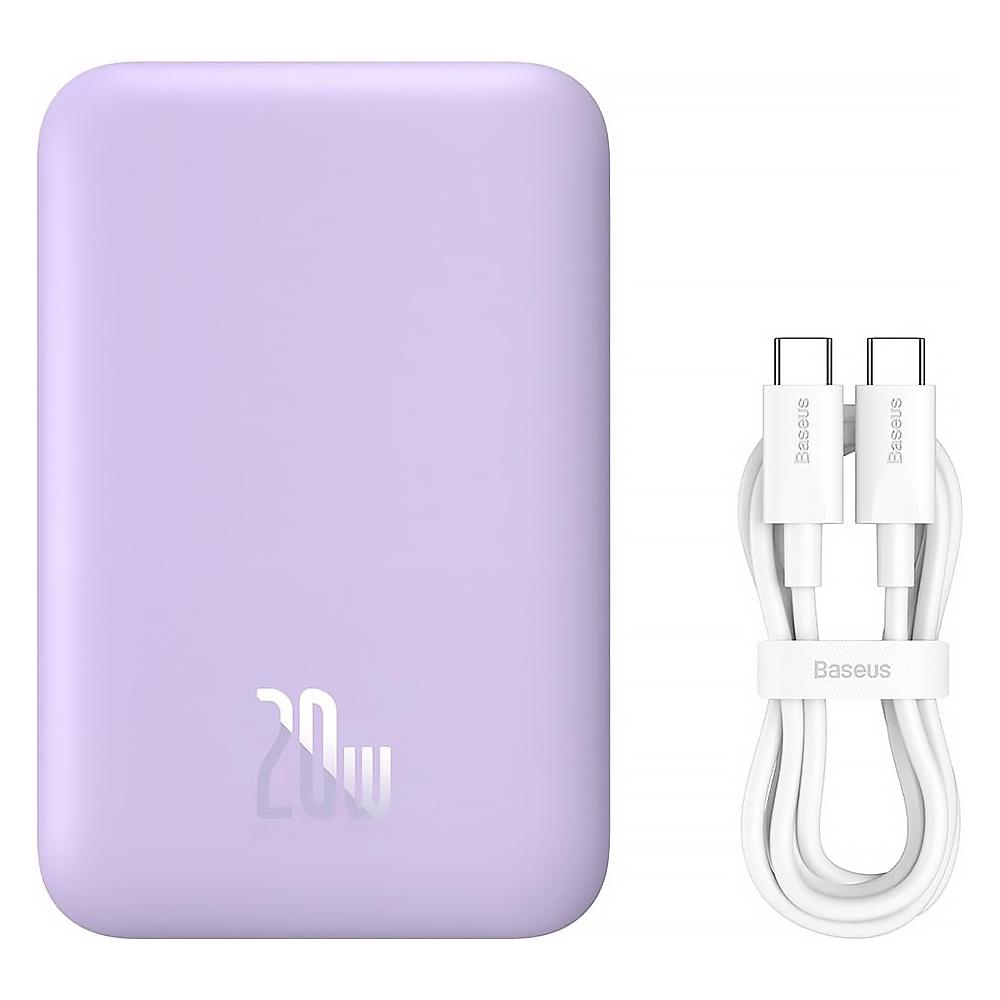 Повербанк BASEUS з MagSafe Magnetic Mini Power Bank 20W 10000mAh Purple (P10059001313) - фото 2