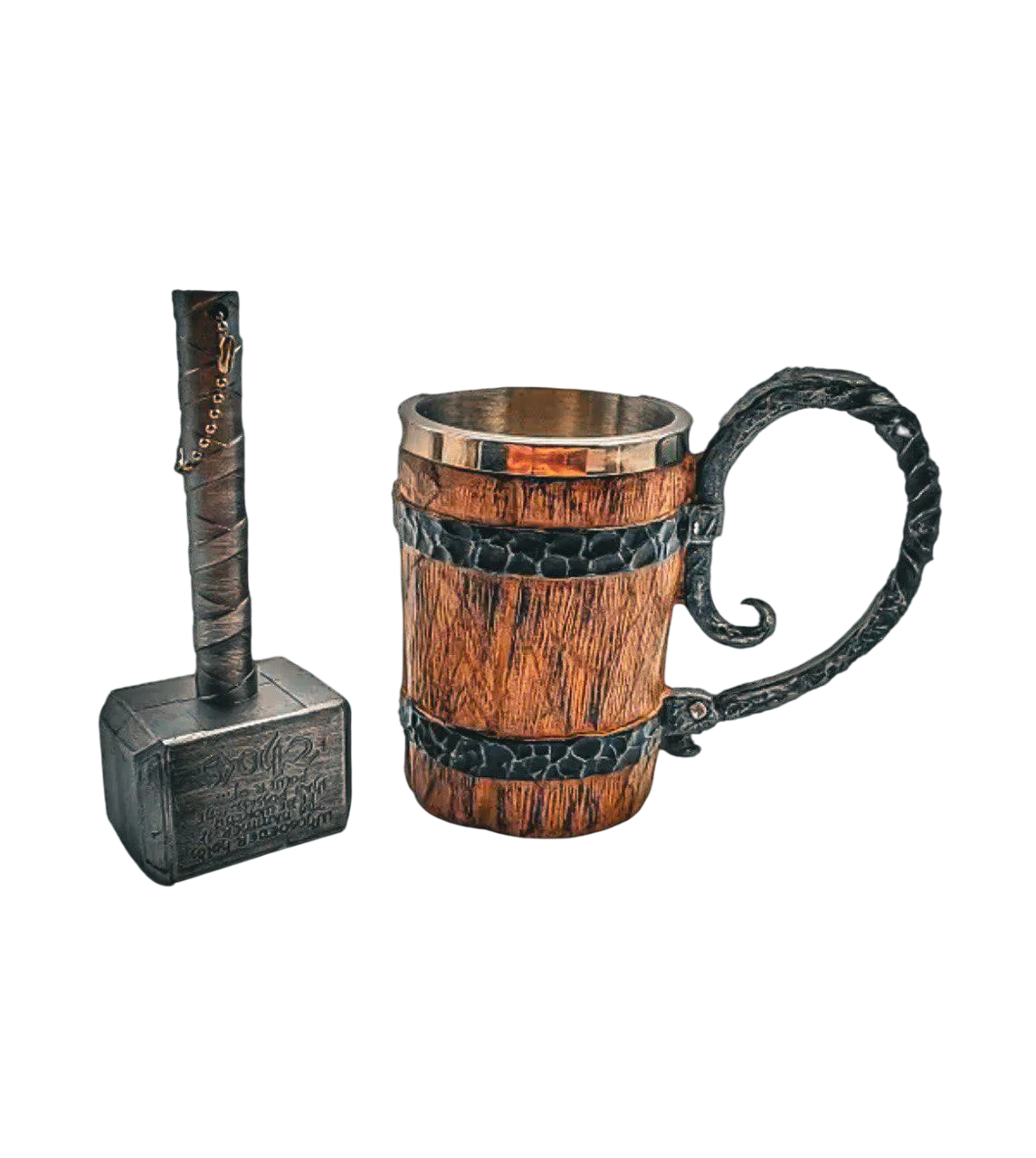 Кружка-бочка Миф о кузнице с открывалкой молот Тора 500 мл