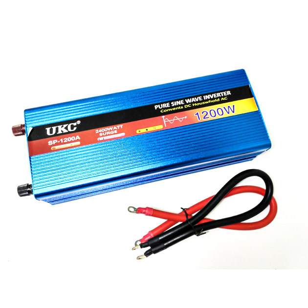 Перетворювач напруги з чистою синусоїдою 12V в 220V AC/DC 1200W UKC