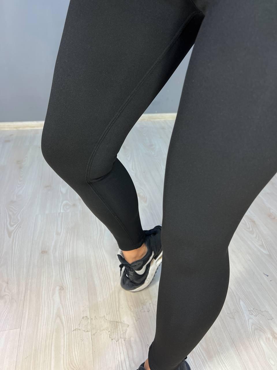 Лосины женские Kenalin 9240 микродайвинг корсет крючки утепленные на меху 3XL Черный (3080) - фото 10