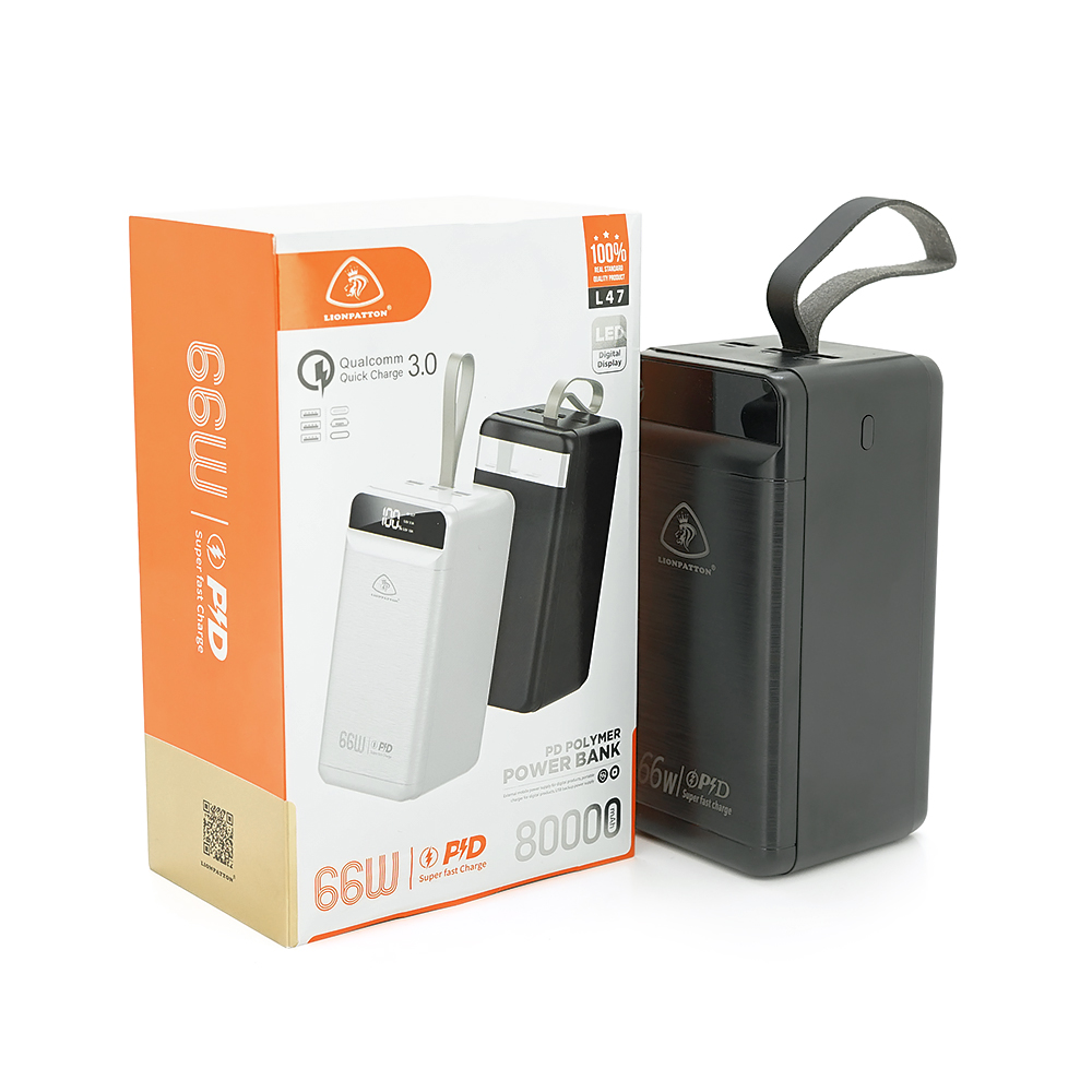 Повербанк Lionpatton L47 80000 mAh QC3,0 MicroUSB Type-C Lighting 3xUSB Black Box (YUT_V9881) - фото 4 Повербанк Lionpatton L47 80000 mAh QC3,0 MicroUSB Type-C Lighting 3xUSB Black Box (YUT_V9881) - фото 4