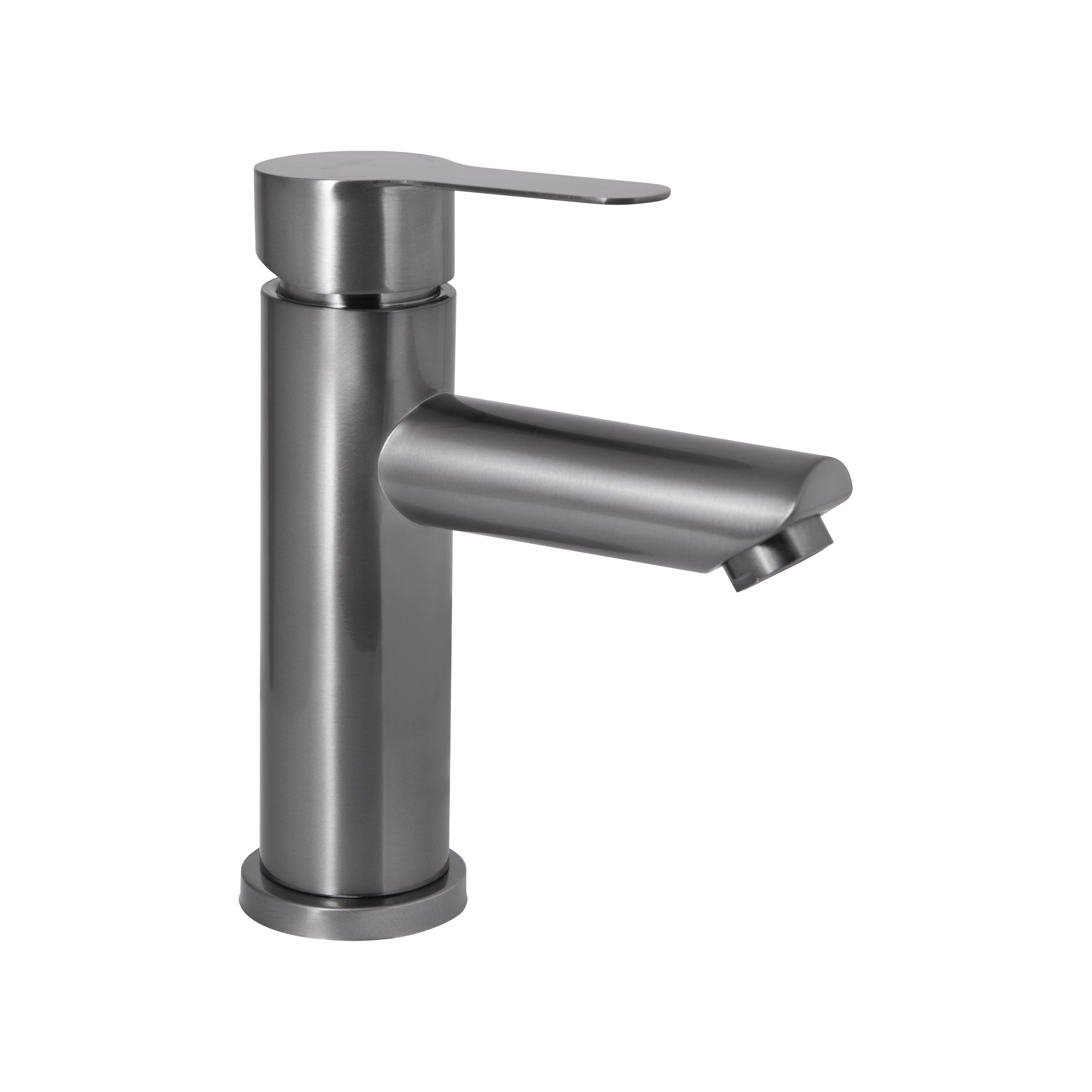 Змішувач для раковини Brinex Pure 001F низький Graphite (BRIPUR001FGRP)