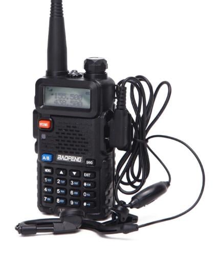 Рация Baofeng UV-5R и гарнитура c кнопкой РТТ Black (13391) - фото 3