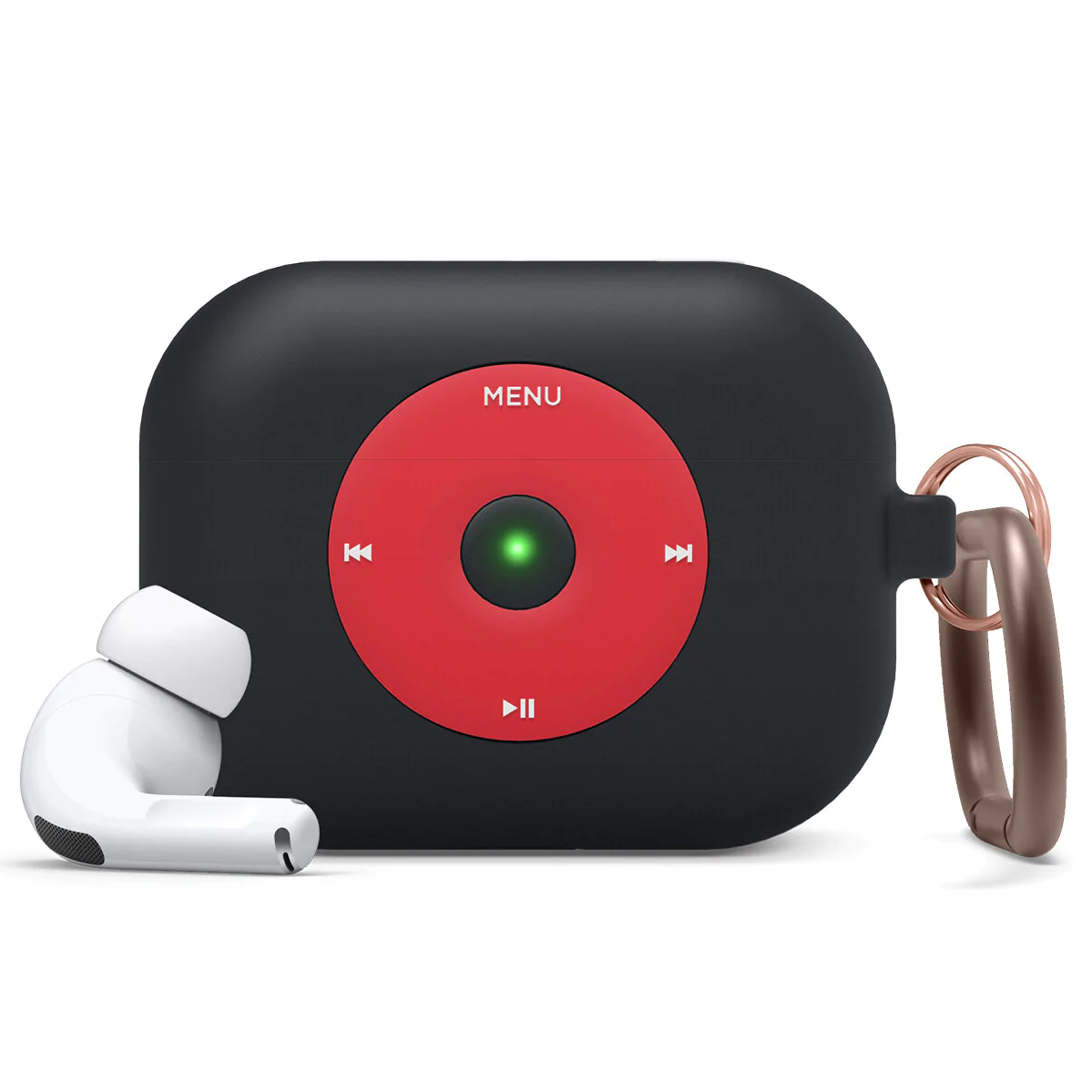 Чехол для наушников с карабином Elago AW6 Hang Case for Airpods Pro, Black (EAPPAW6-HANG-BK)