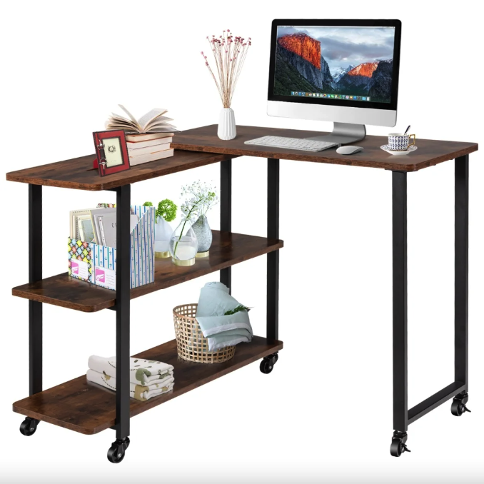 Стол L-образный Costway King вращающийся Loft (4808) - фото 9 Стол L-образный Costway King вращающийся Loft (4808) - фото 9