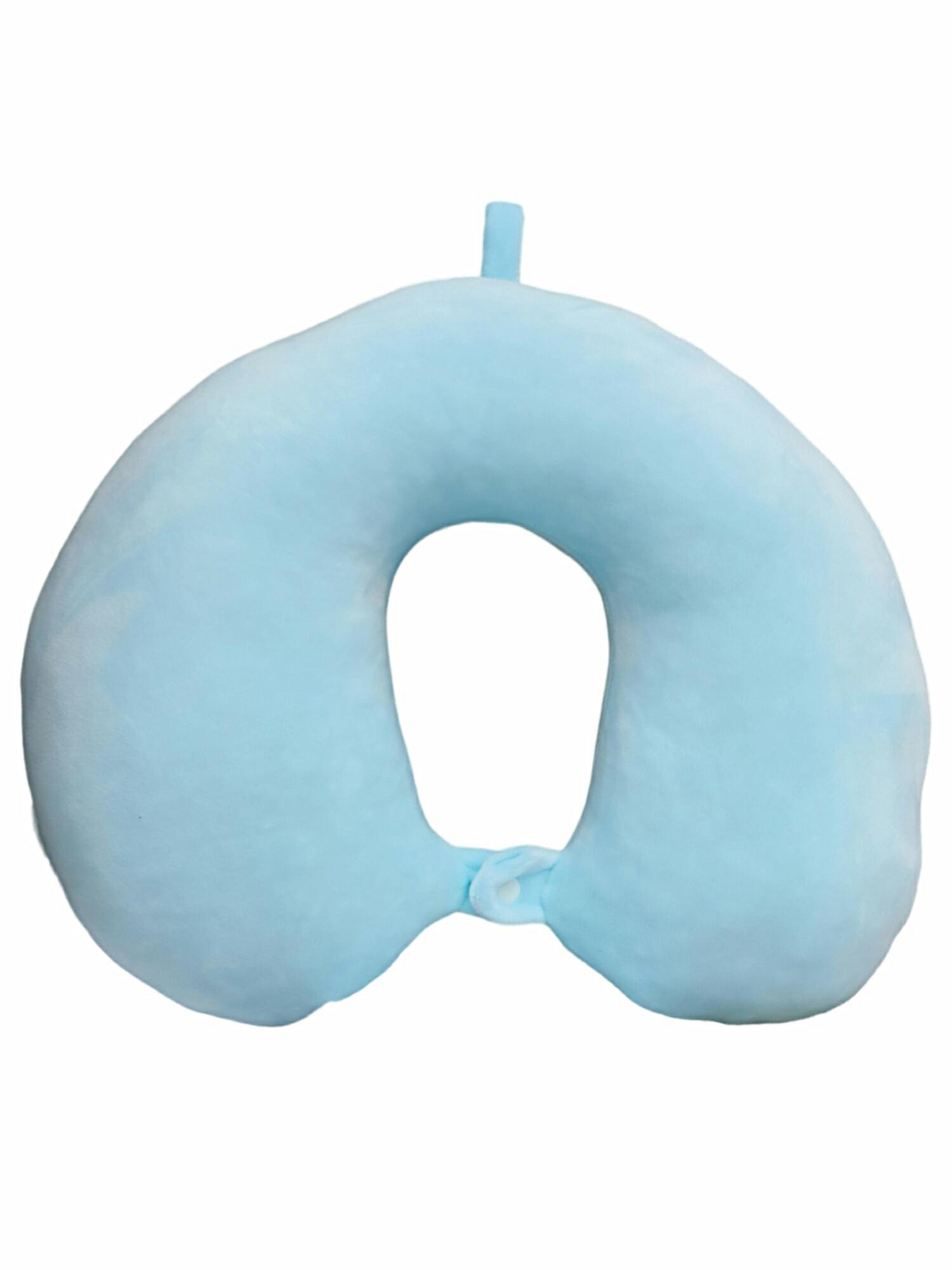 Подушка дорожня 30х29х11 см Блакитний - фото 1