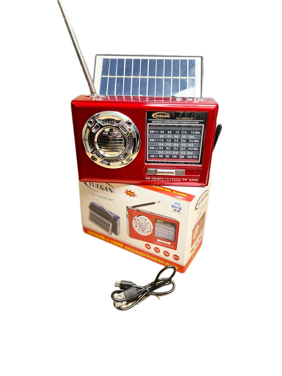 Радио FM/AM/TF с ВТ-колонкой/солнечной панелью/фонариком и повербанком
