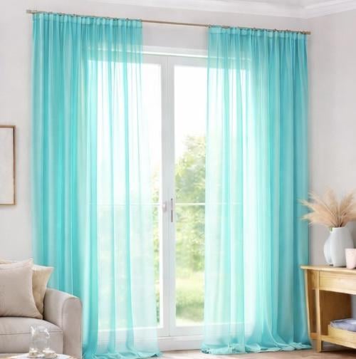 Тюль шифон 285 см Бирюзовый (7021т)