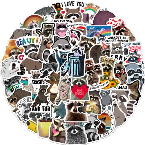 Набор наклеек Еноты Raccoons 50 шт.