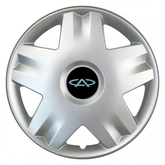 Автомобильные колпаки SKS 213 R14 с логотипом Chery 4 шт. Серебристый