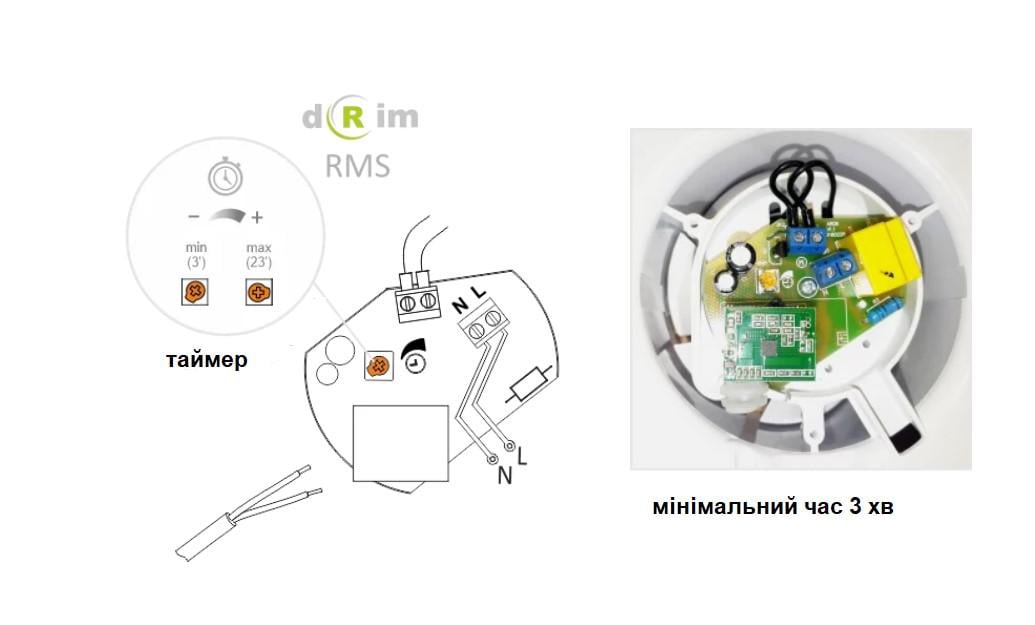 Вентилятор витяжний AirRoxy dRim 125 RMS BB з таймером і датчиком руху (01-071) - фото 9