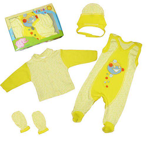Комплект для немовля GABBI Капітошка р. 14 44-50 см Жовтий Комплект для немовля GABBI Капітошка р. 14 44-50 см Жовтий