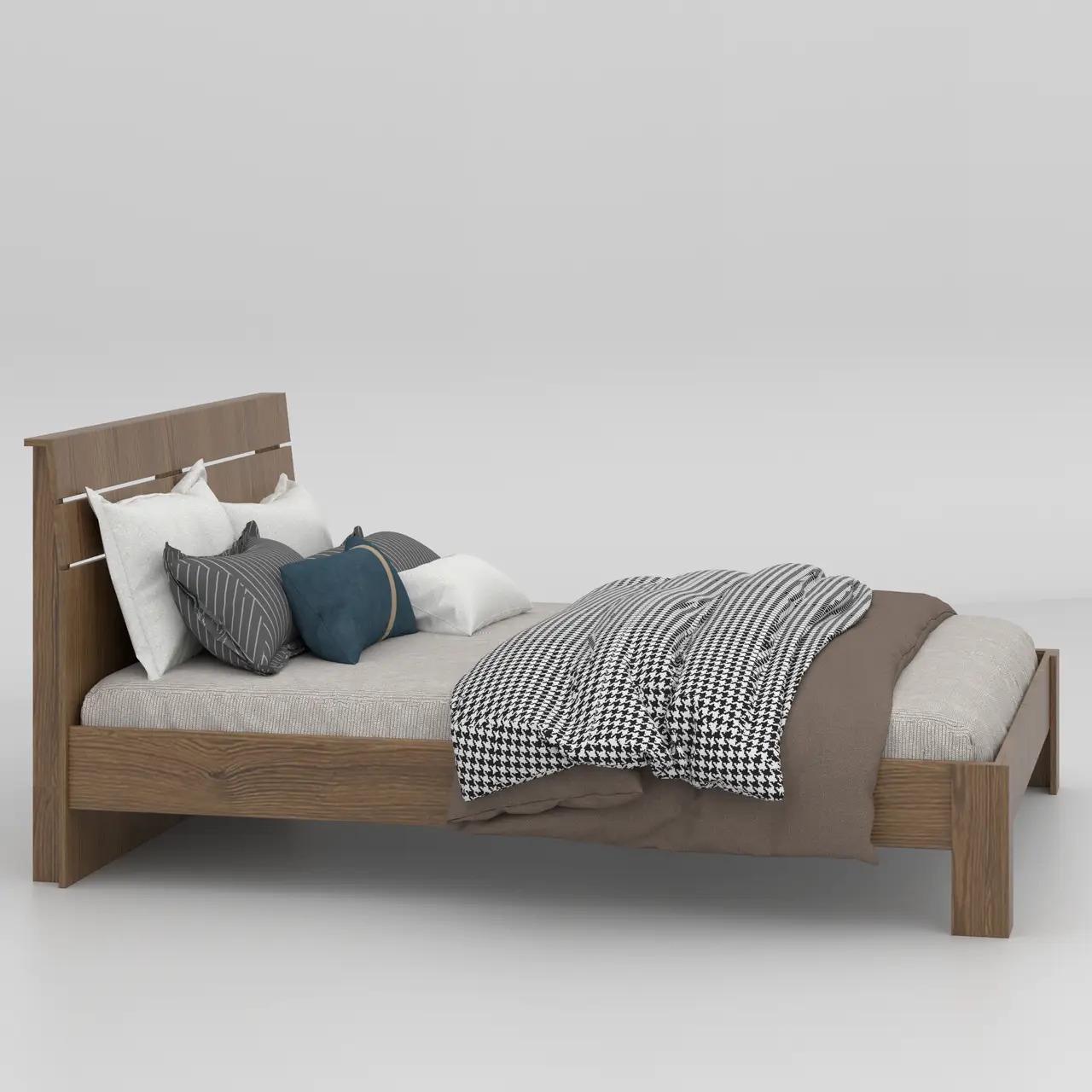 Кровать двухспальная с ламелями 902х1681х2130 мм Дуб родос темний - фото 2