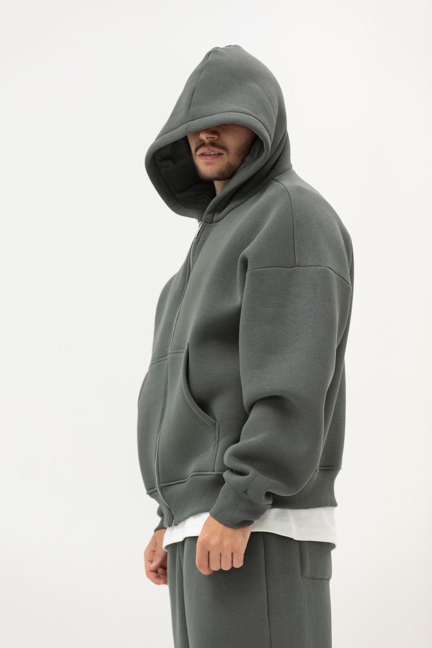 Спортивний костюм чоловічий Україна на флісі/кофта на замку M Оливковий (OBR-5291OL-M) - фото 9 Спортивний костюм чоловічий Україна на флісі/кофта на замку M Оливковий (OBR-5291OL-M) - фото 9