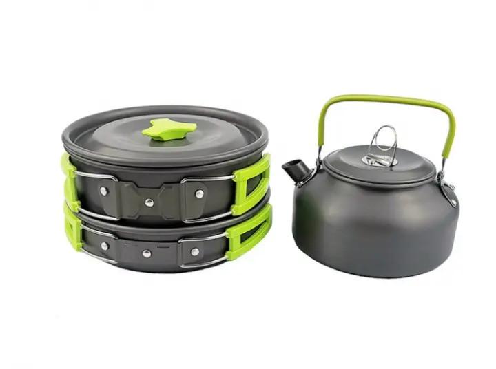 Набір туристичного посуду Cooking Set DS-308 8148 алюмінієвого (019419) - фото 4