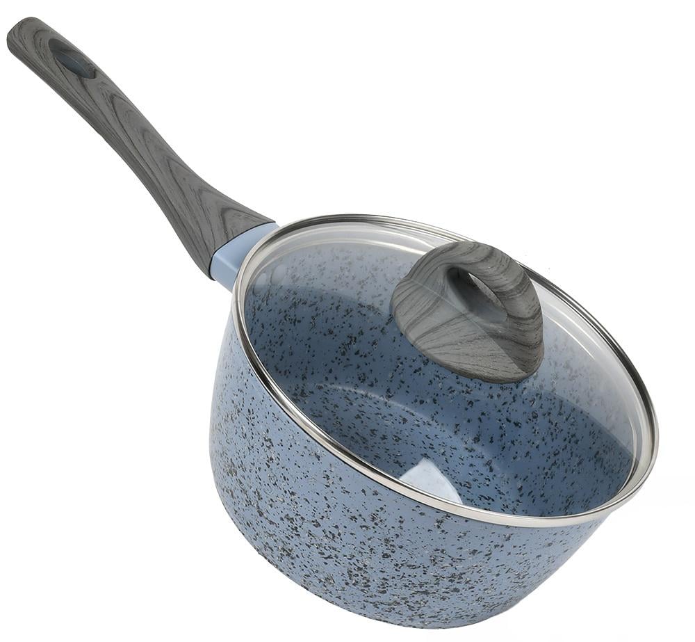 Сотейник з кришкою Granite литий алюміній з індукційним дном 1,3 л Blue (30897)