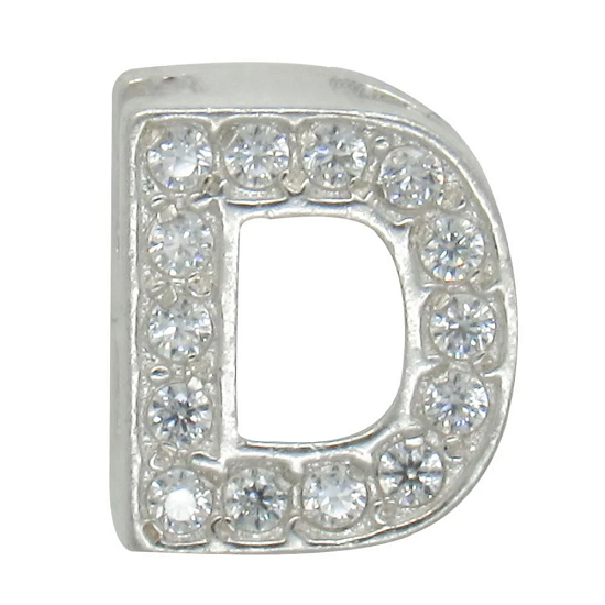 Серебряная буква на цепочку "D" (1168806618)