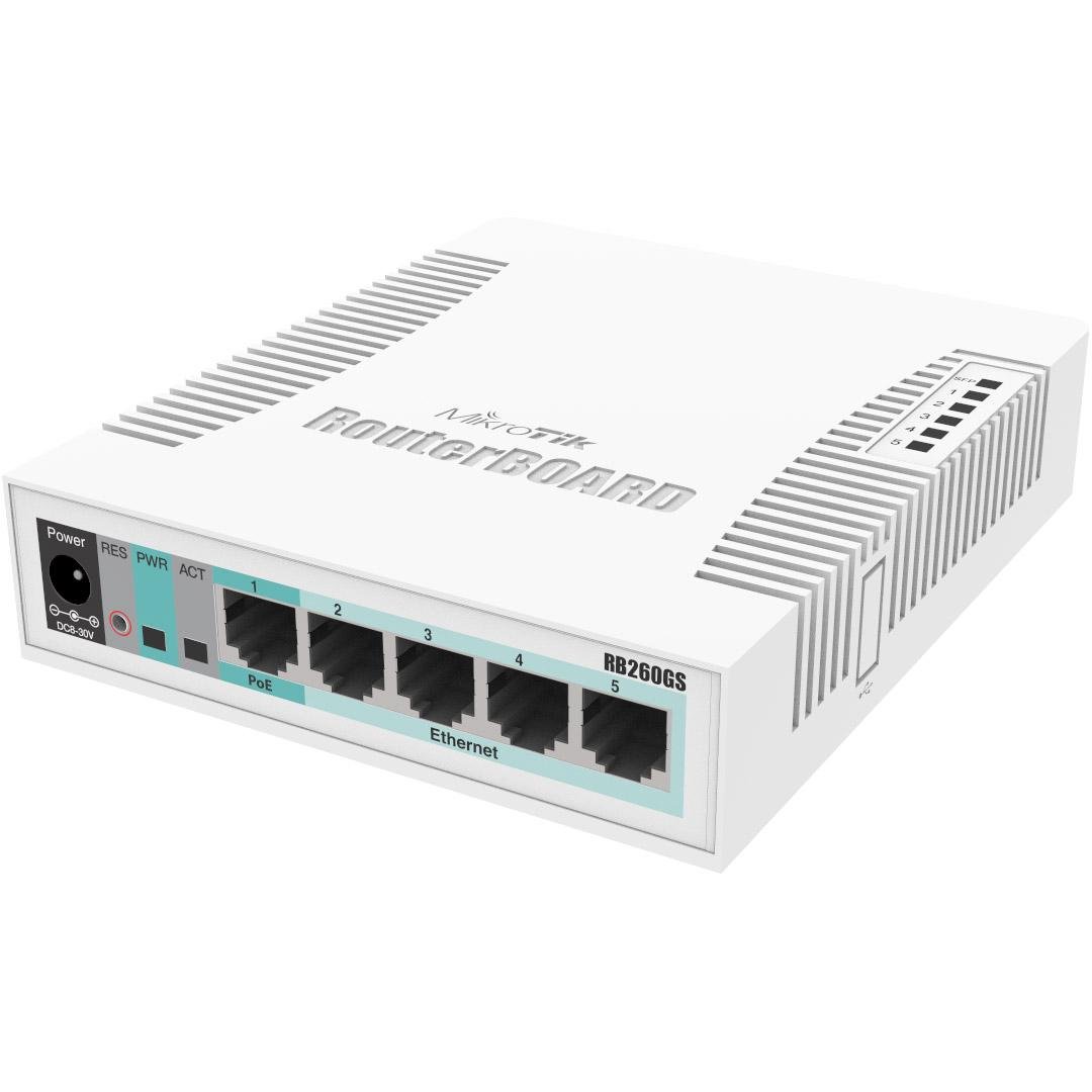 Коммутатор MikroTik RB260GS CSS106-5G-1S Ethernet Smart Switch (23688881)