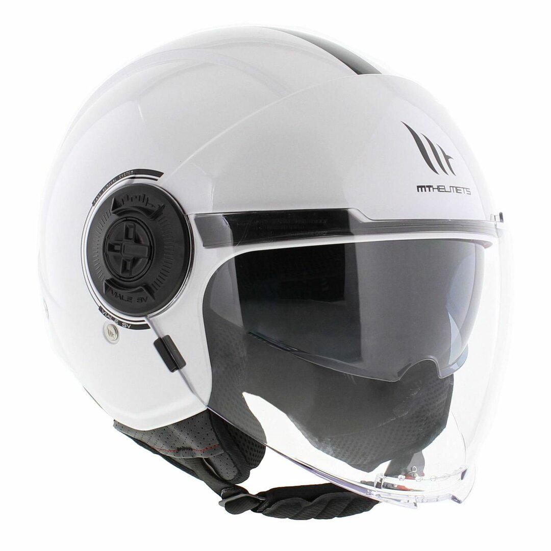 Мотошлем MT HELMETS VIALE SV S Solid 2XS Gloss White (26466) - фото 6