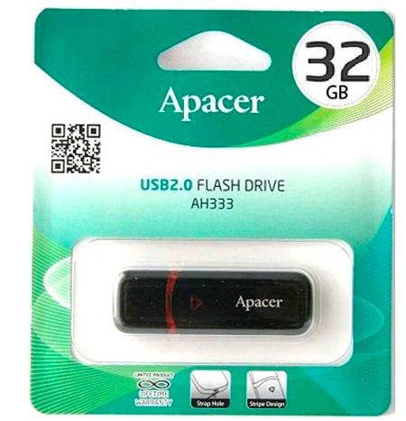Флешка Apacer 32 Гб Чорний (AP32GAH333B-1)