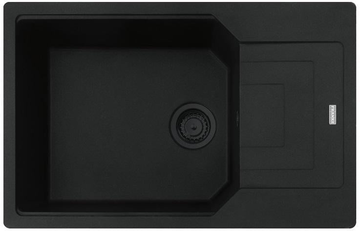 Мийка для кухні гранітна Franke Urban UBG 611-78 XL Black Edition 114.0699.233 врізна оборотна з пластиковим коландером Чорний матовий (17664412)