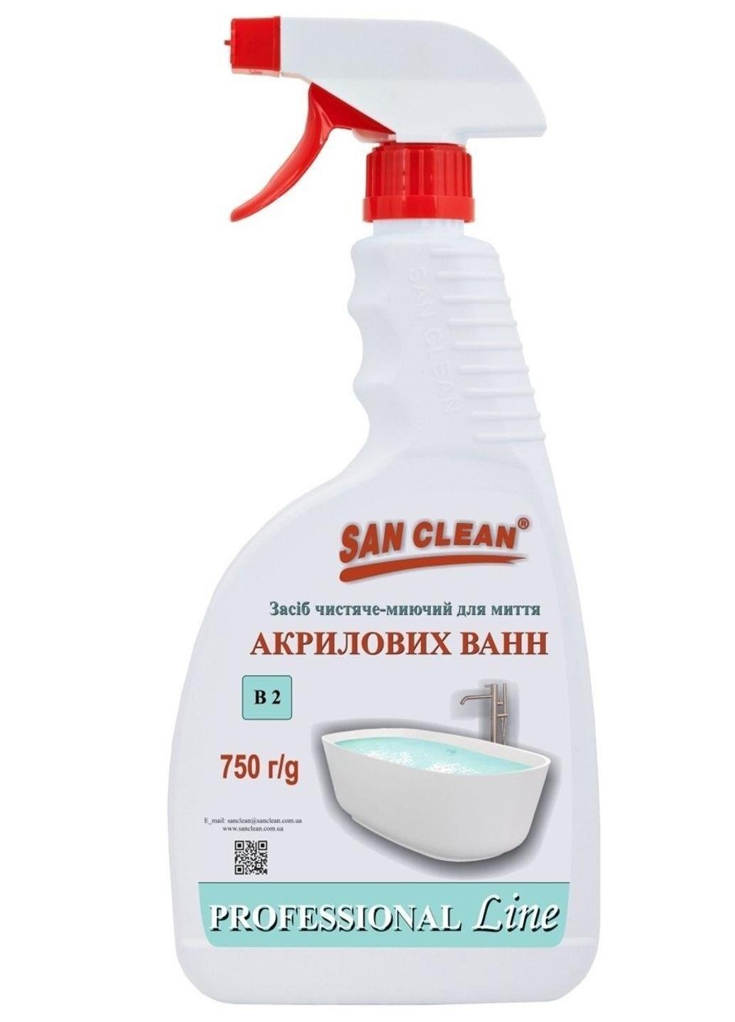 Засіб для чищення акрилових ванн SAN CLEAN Prof Line 750 г (568114)