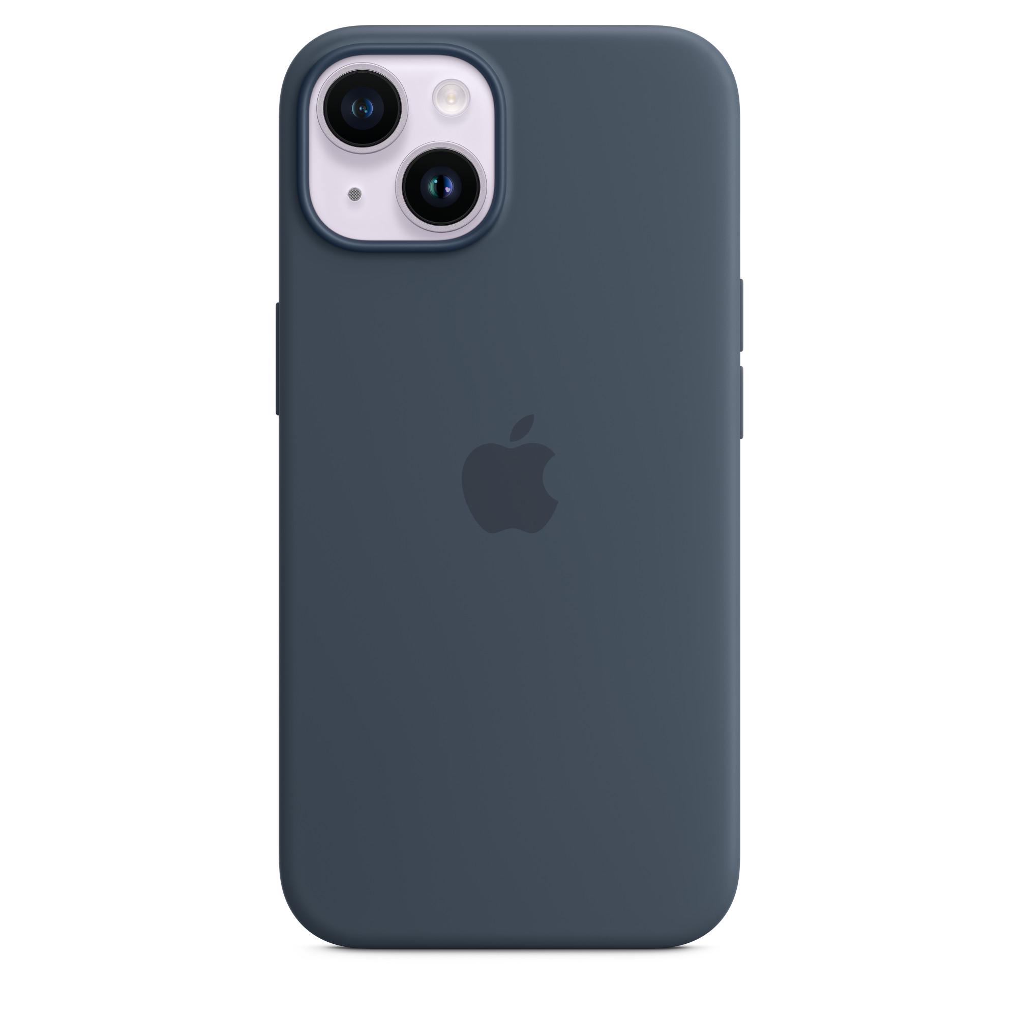 Чохол протиударний силіконовий Silicone Case MPRV3ZE/A MagSafe для Apple Iphone 14 (6.1") Storm Blue - фото 9