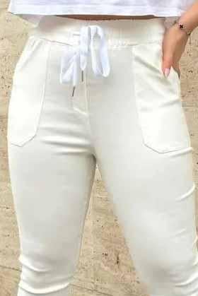 Штани жіночі р. 54-56 Білий (188085) - фото 4 Штани жіночі р. 54-56 Білий (188085) - фото 4
