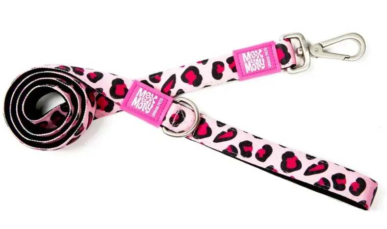 Поводок для собак короткий Max&Molly Short Leash Leopard L Pink (27426456)