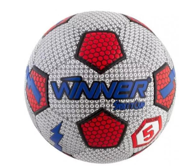Мяч футбольный №5 Winner Street Cup для игры на асфальте white/black/red