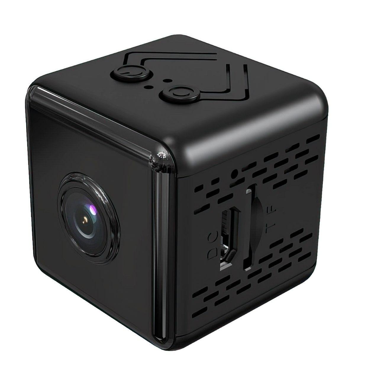 Мини-камера IP скрытого видеонаблюдения wi-fi fullhd 1080 куб беспроводная с датчиком движения (12939341)