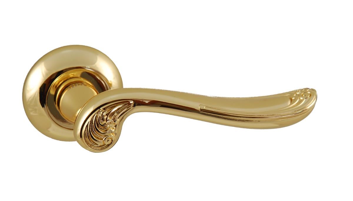 Дверная ручка на розетке Siba BARON Латунь полированная (Z30 0 01 01)