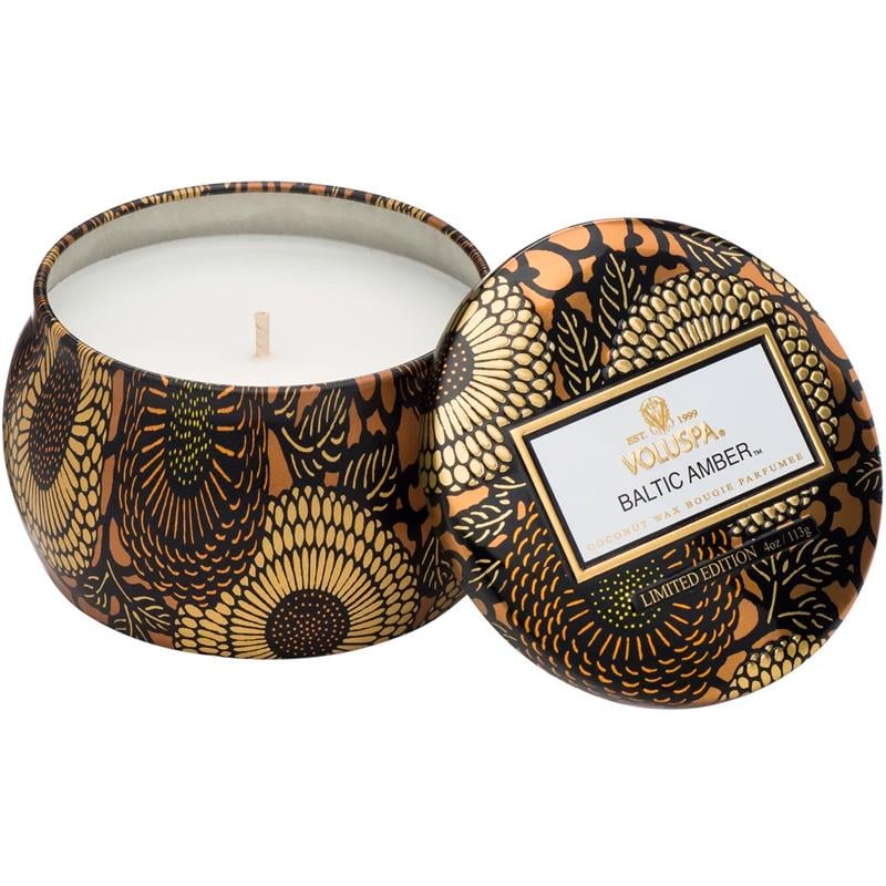 Свеча ароматическая Voluspa Japonica Baltic Amber 113 г металлическая шкатулка (111000724)